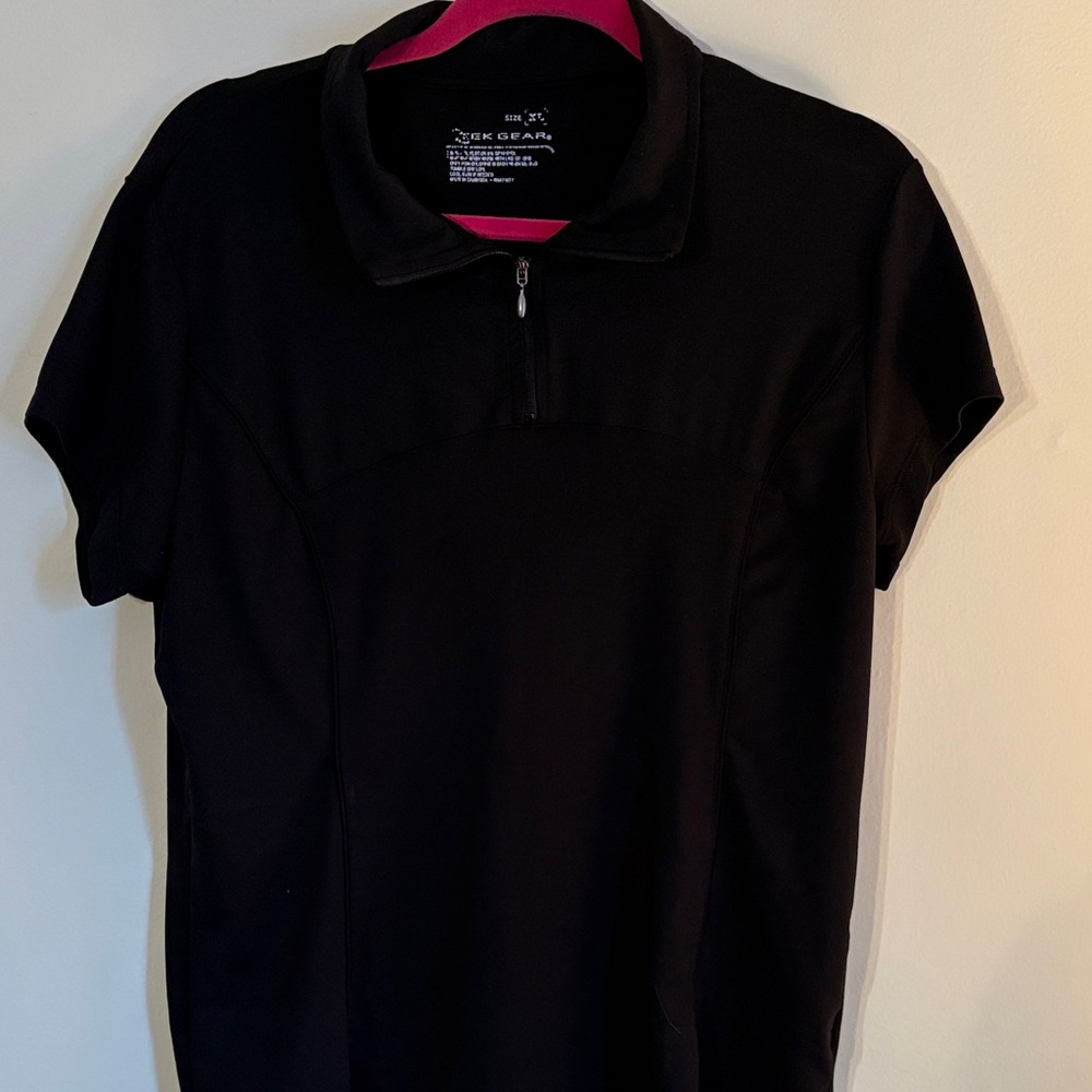 Tek Grar Black Sleeve Zip-Up Shirt